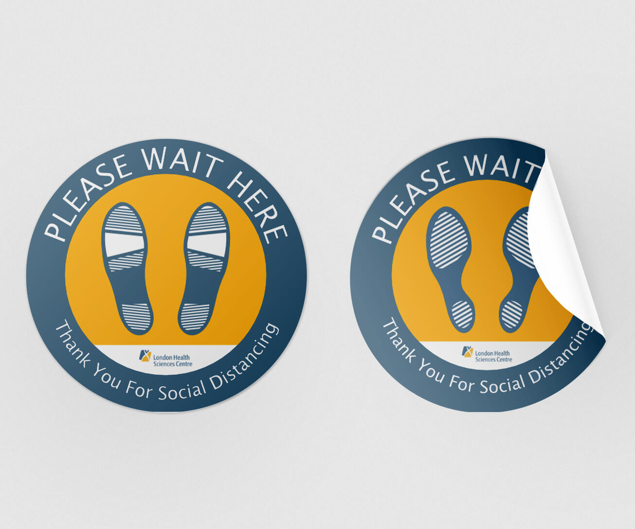 LHSC - Social Distance Floor Stickers